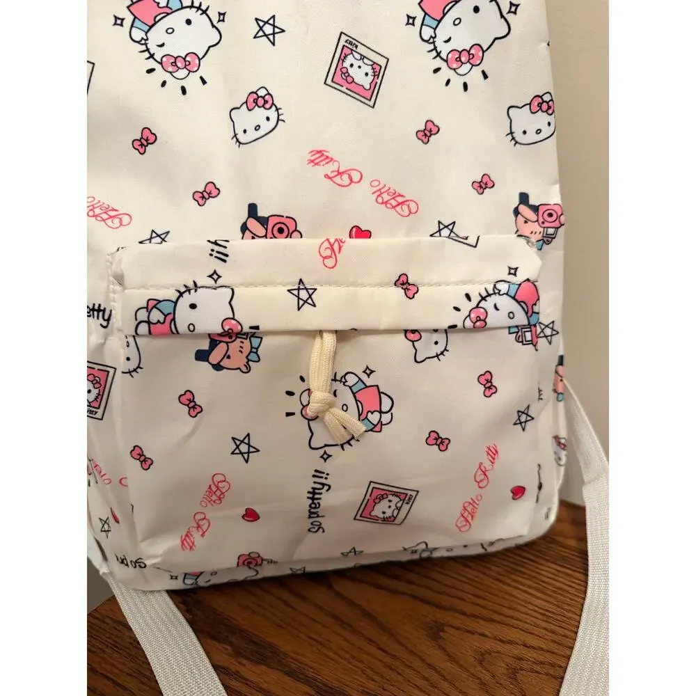 Hello Kitty Full Print Casual Backpack, Summer Lightweight Book Bag, NWOT